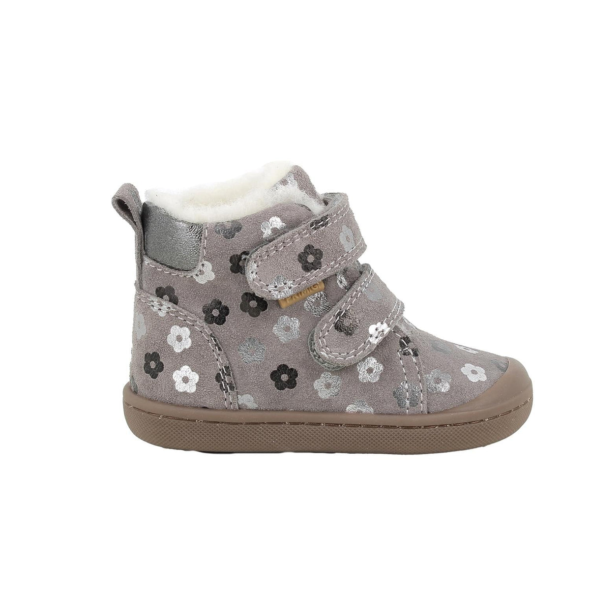 Primigi ghete fete captusite Slim Fit 18-25 Scam. Fiorell Grigio-Argento cu floricele