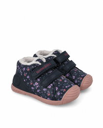 Biomecanics pantofi fete captusiti cu lana 18-25 Sauvage Ocean cu inimioare