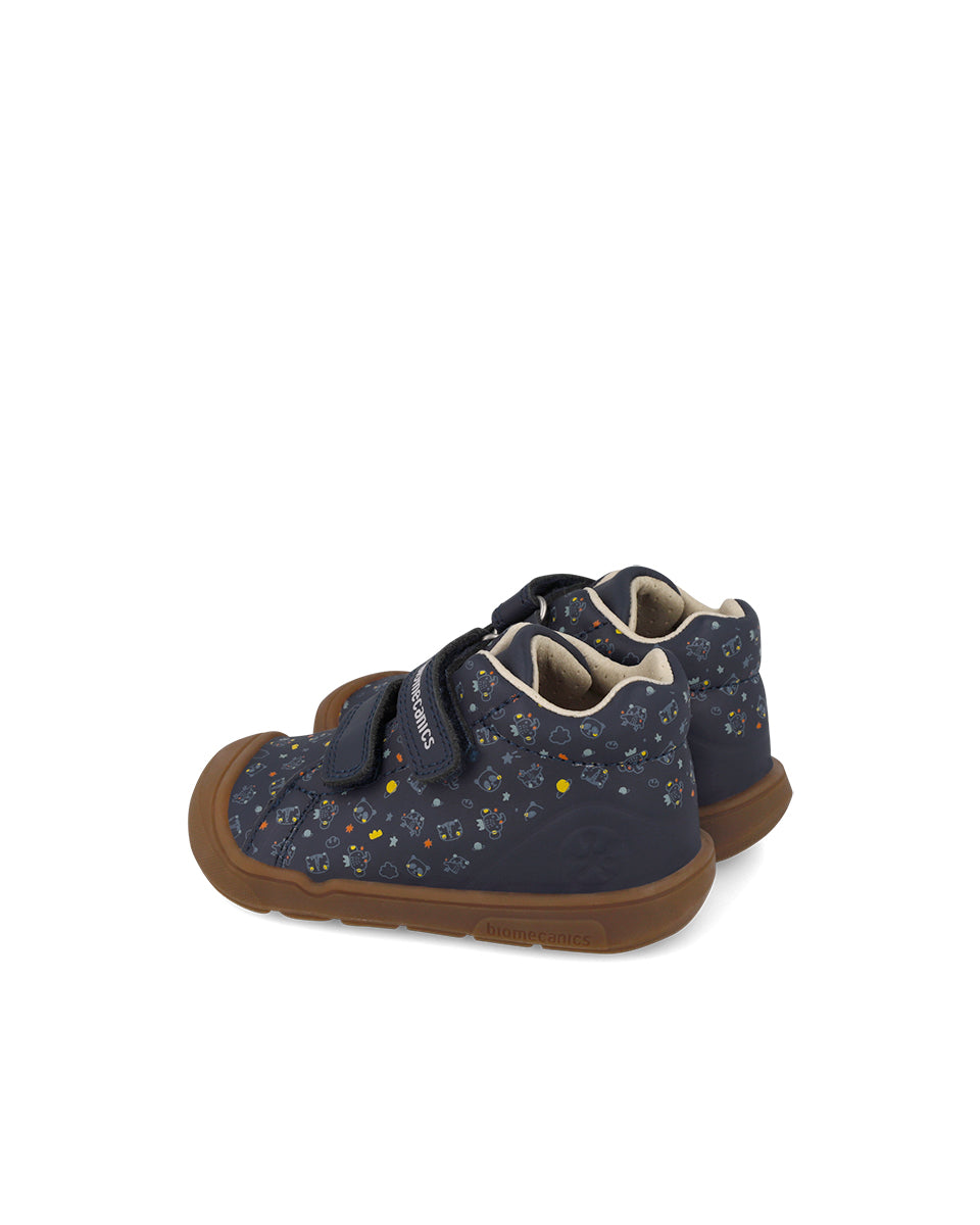 Biomecanics pantofi baieti Wider 19-26 Sauvage Azul cu animale