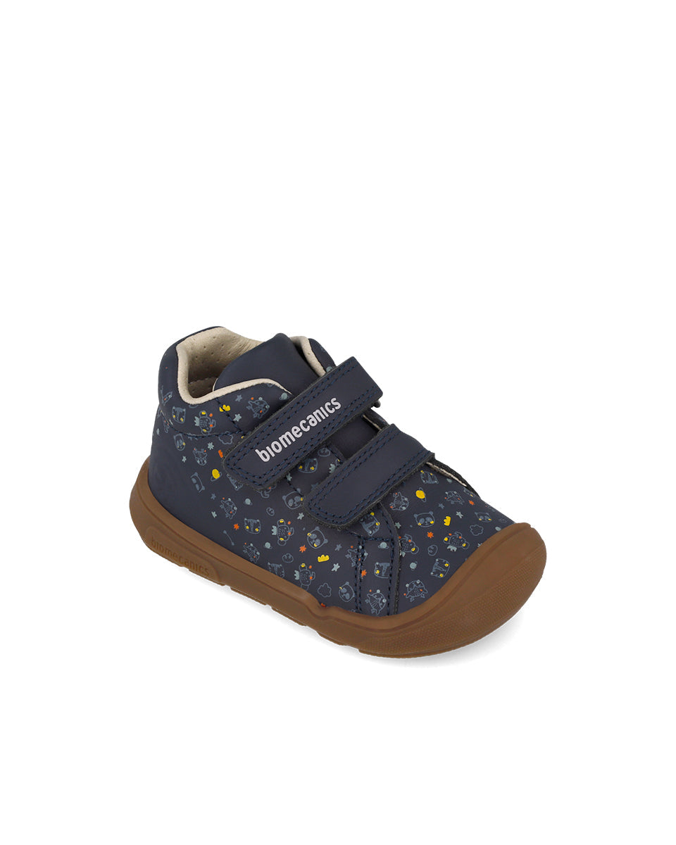 Biomecanics pantofi baieti Wider 19-26 Sauvage Azul cu animale