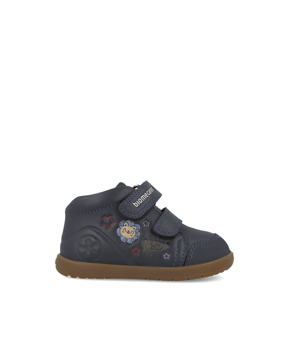 Biomecanics pantofi baieti Barefoot 19-26 Sauvage Ocean cu animale