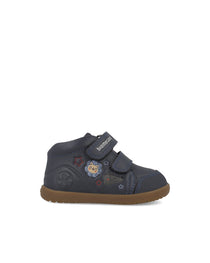 Biomecanics pantofi baieti Barefoot captusiti cu lana 19-26 Sauvage Ocean cu animale