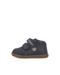 Biomecanics pantofi baieti Barefoot captusiti cu lana 19-26 Sauvage Ocean cu animale