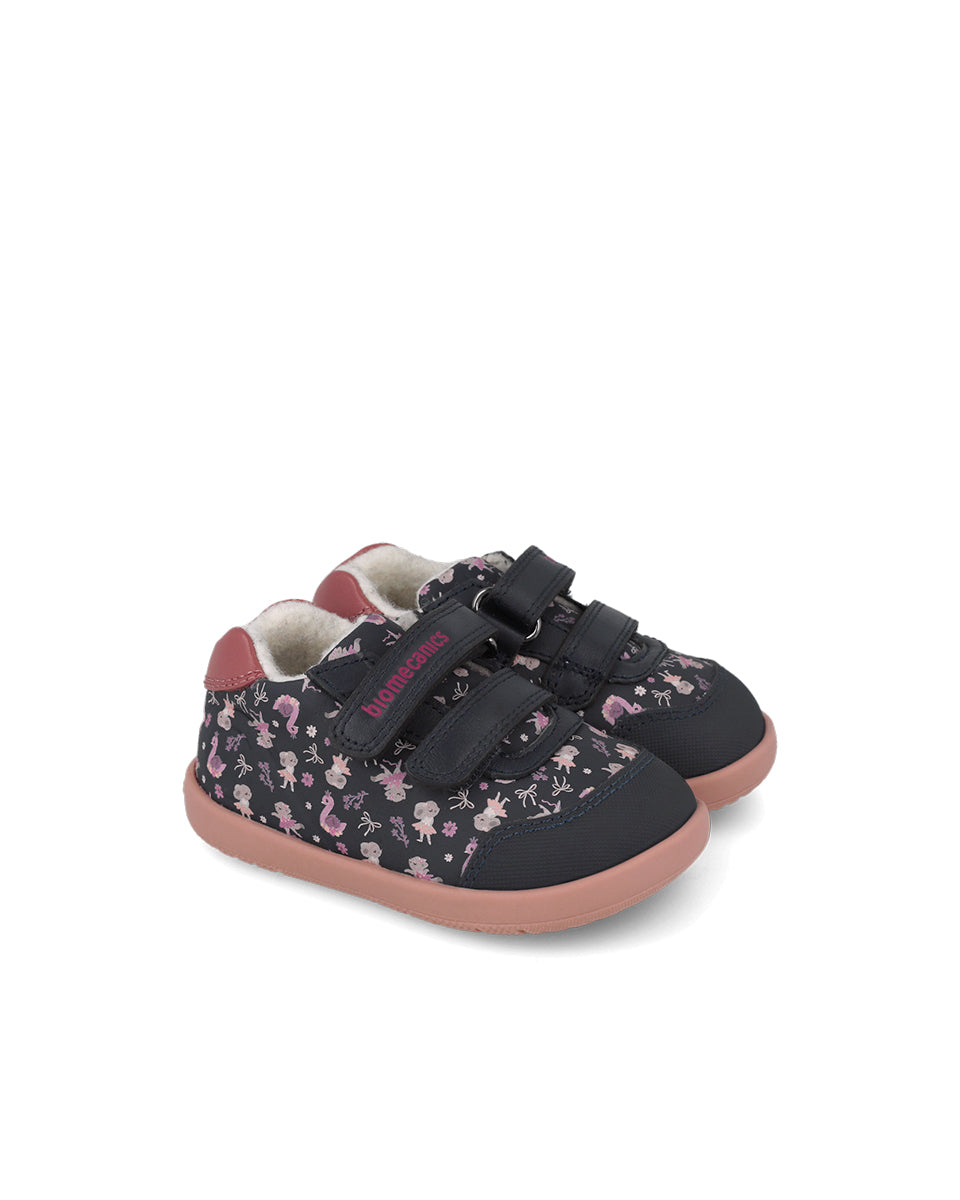 Biomecanics pantofi fete  Wider captusiti cu lana 19-26 Savuage Ocean cu lebede