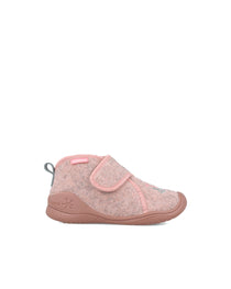 Biomecanics pantofi fete de interior BioHome 25-30 Fieltro Rosa cu Love si inimioara