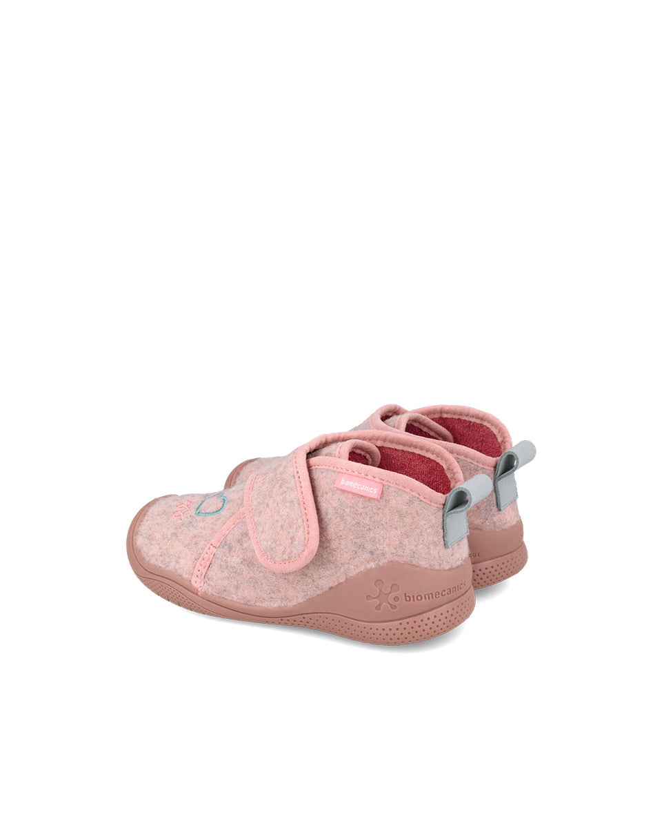 Biomecanics pantofi fete de interior BioHome 25-30 Fieltro Rosa cu Love si inimioara