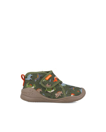 Biomecanics pantofi baieti de interior BioHome 25-30 Gabardina Kaky cu dino