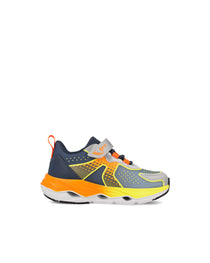 Garvalin By Biomecanics pantofi sport baieti 28-35 Mat Azul cu portocaliu si galben