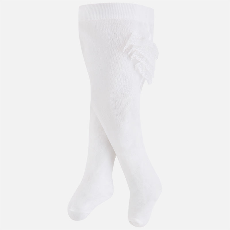 Mayoral ciorapi cu chilot cu volanase pentru fete 0-3 luni, Off-white Imagine secundară a produsului