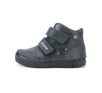 D.D.Step ghete fete cu LED 25-30 Black cu floricele