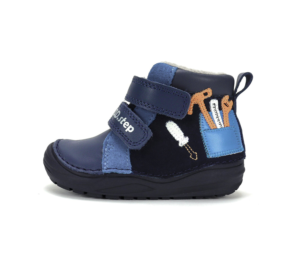 D.D.Step ghete baieti imblanite 20-31  Royal Blue cu unelte