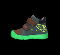 D.D.Step ghete baieti imblanite SUN REACTIVE cu talpa fluorescenta 20-31 Turquise cu naveta