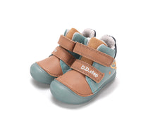 D.D.Step ghete baieti imblanite SUN REACTIVE cu talpa fluorescenta 20-31 Turquise cu naveta