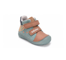 D.D.Step ghete baieti imblanite SUN REACTIVE cu talpa fluorescenta 20-31 Turquise cu naveta