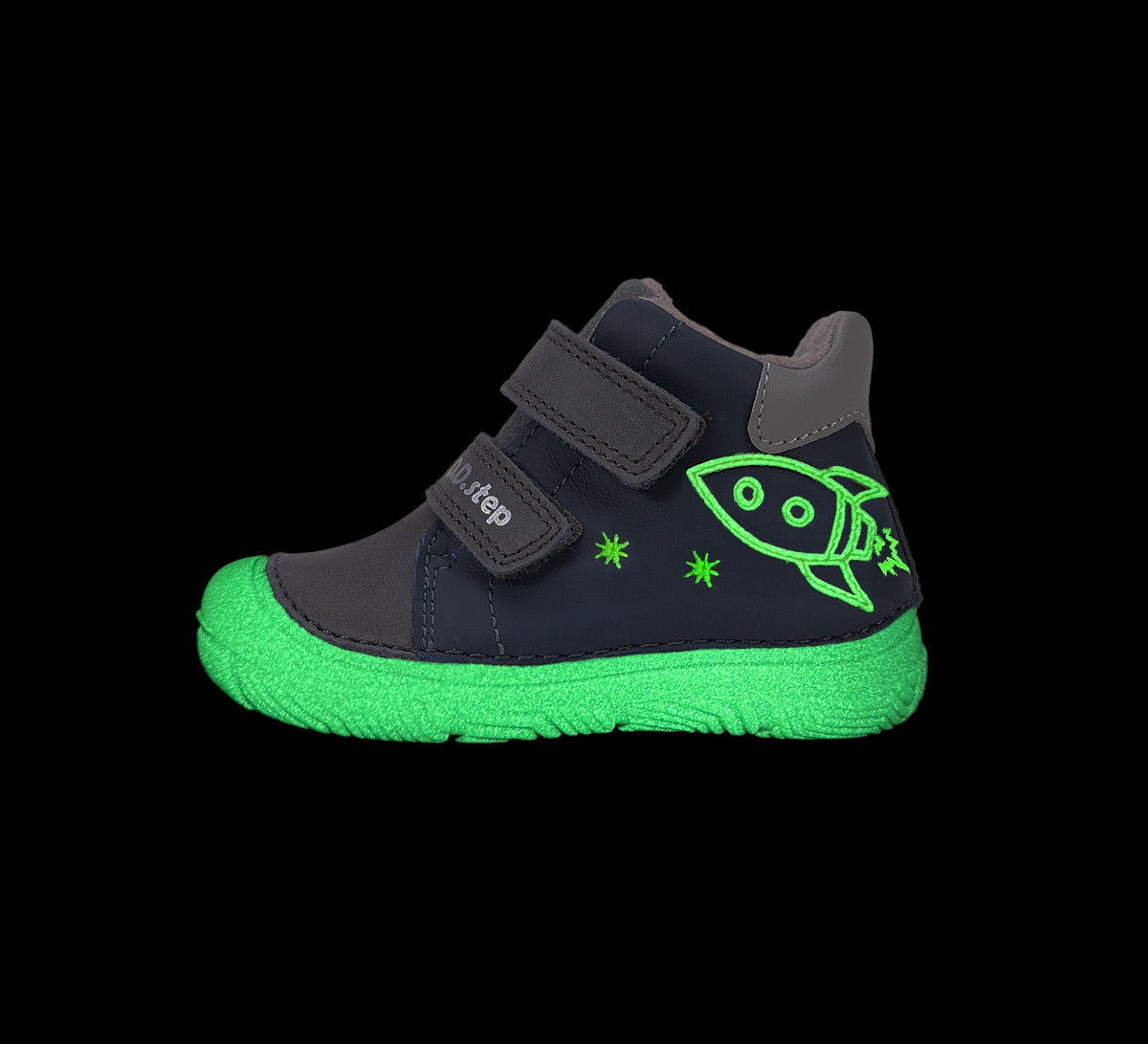 D.D.Step ghete baieti imblanite SUN REACTIVE cu talpa fluorescenta 20-31 Royal Blue cu naveta