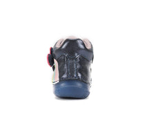 D.D.Step ghete fete imblanite SUN REACTIVE cu talpa fluorescenta 20-31 Royal Blue cu inimioar si curcubeu