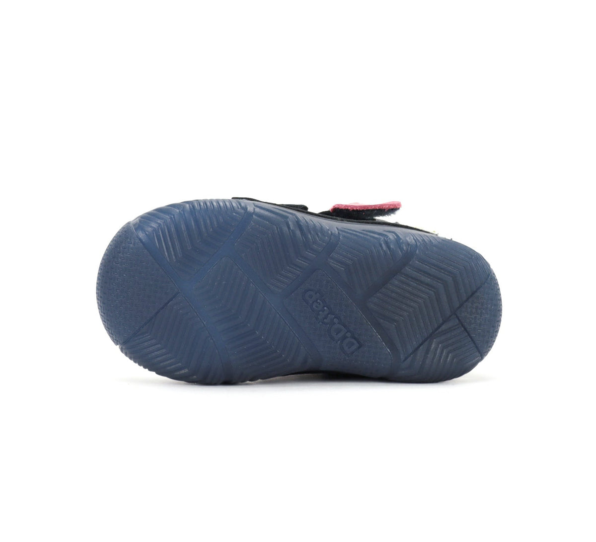 D.D.Step ghete fete imblanite SUN REACTIVE cu talpa fluorescenta 20-31 Royal Blue cu inimioar si curcubeu