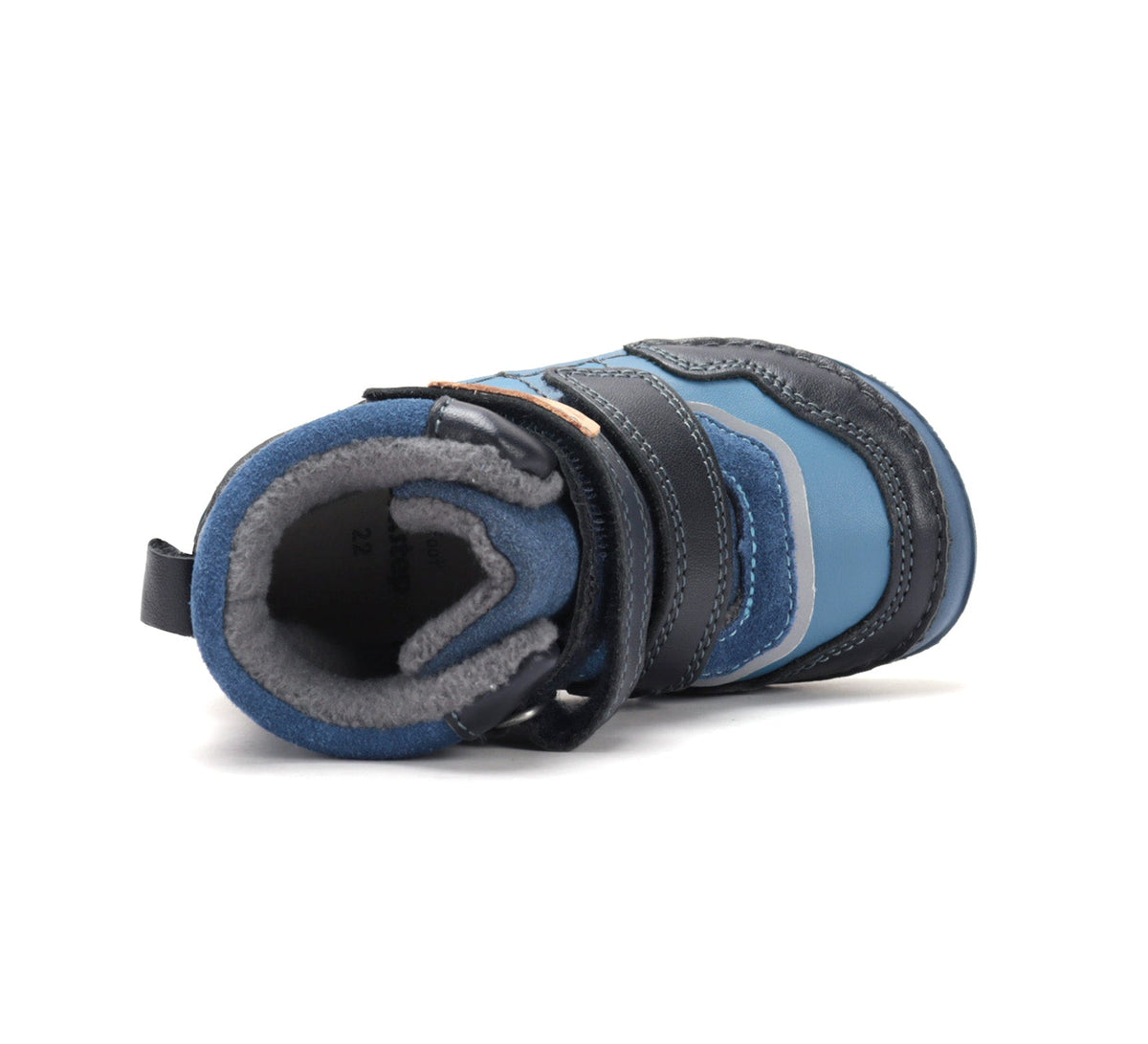 D.D.Step ghete baieti Barefoot captusite Water Repellence si fluorescente 22-33 Aero Blue