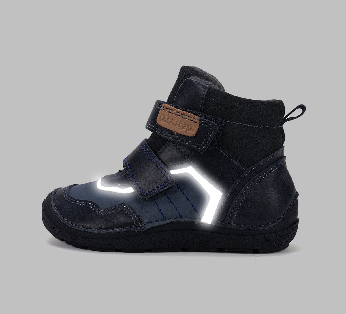 D.D.Step ghete baieti Barefoot captusite Water Repellence si fluorescente 22-33 Royal Blue