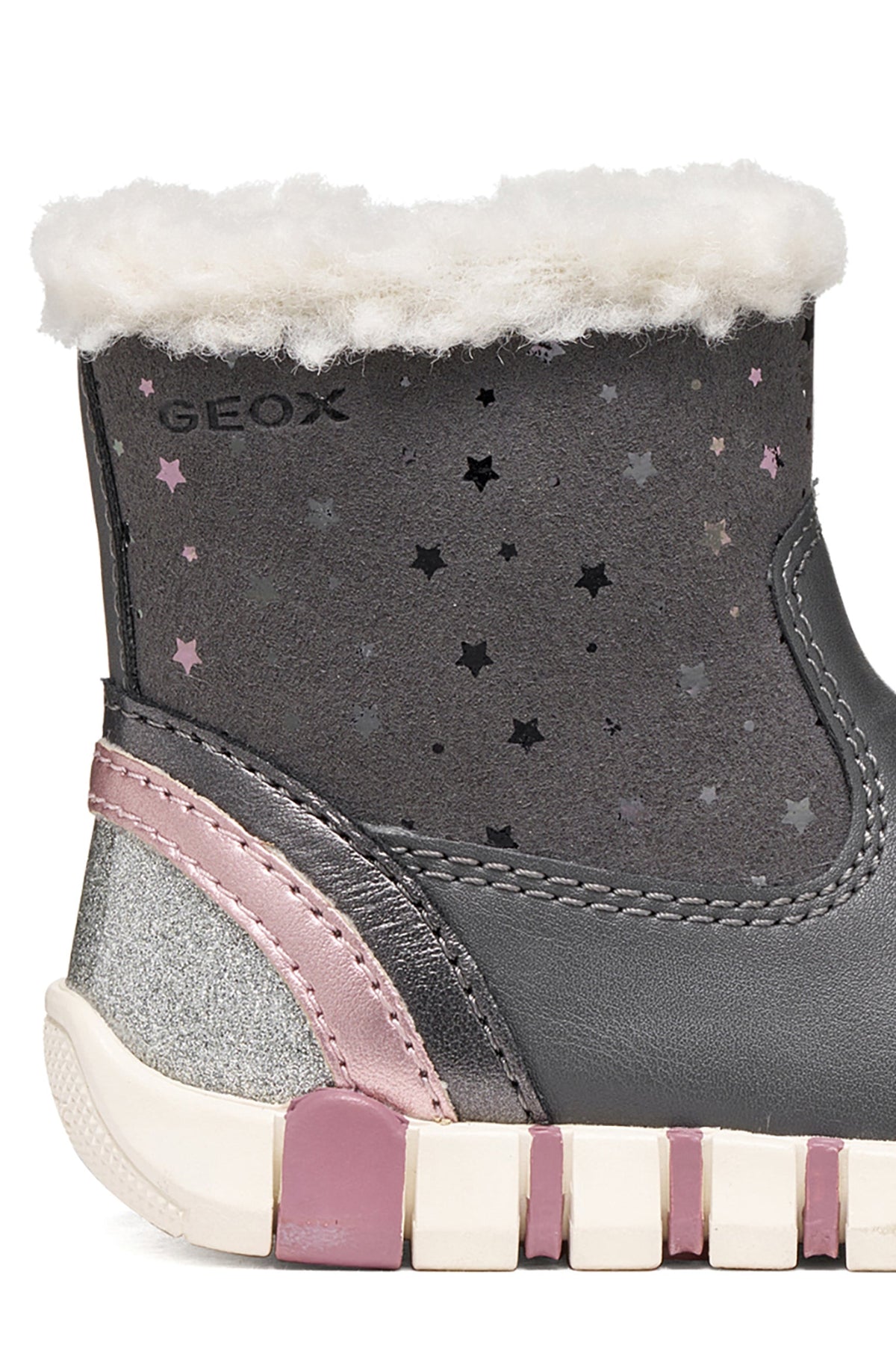 Geox cizme fete imblanite IUPIDOO 18-26 Dark Grey/Silver
