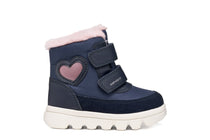 Geox ghete fete captusite WILLABOOM AmphibioxTEX Waterproof 20-27 Navy/Old Rose cu inimioara