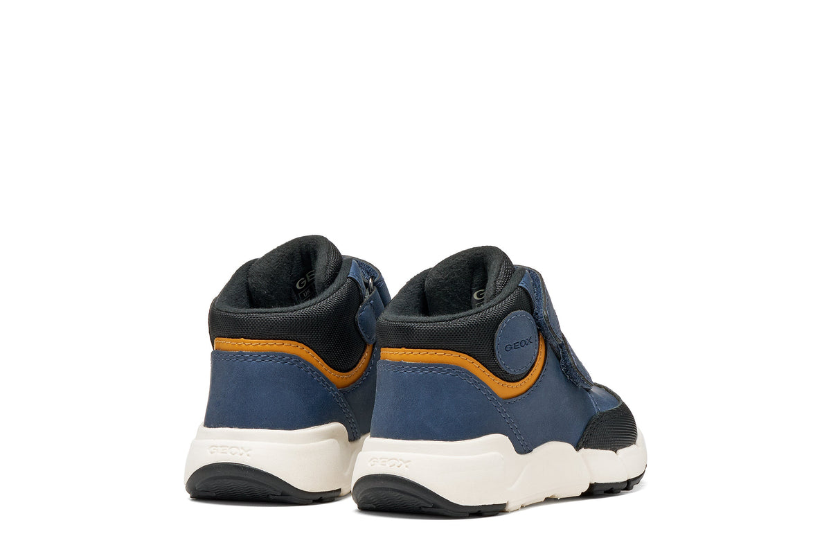 Geox Respira ghete baieti captusite FLEXYPER MINI 20-27 Denim/Orange