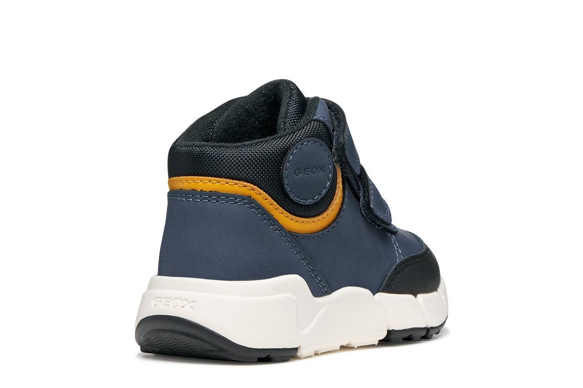 Geox Respira ghete baieti captusite FLEXYPER MINI 20-27 Denim/Orange