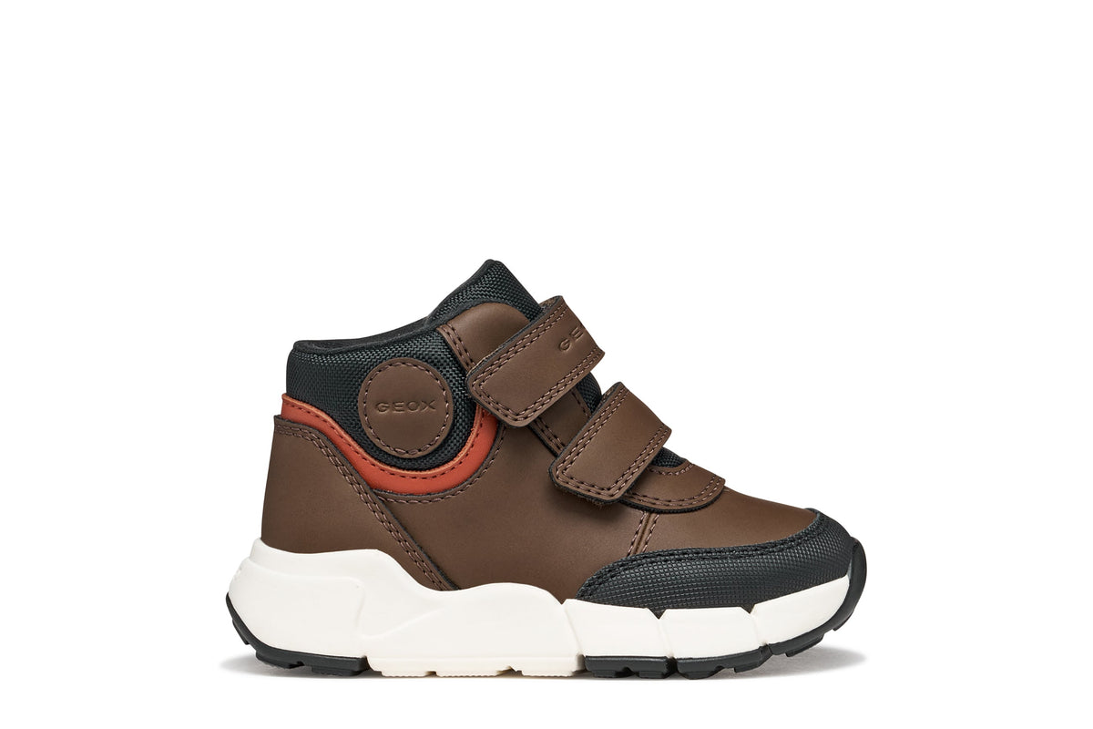 Geox Respira ghete baieti captusite FLEXYPER MINI 20-27 Dark brown/Brick