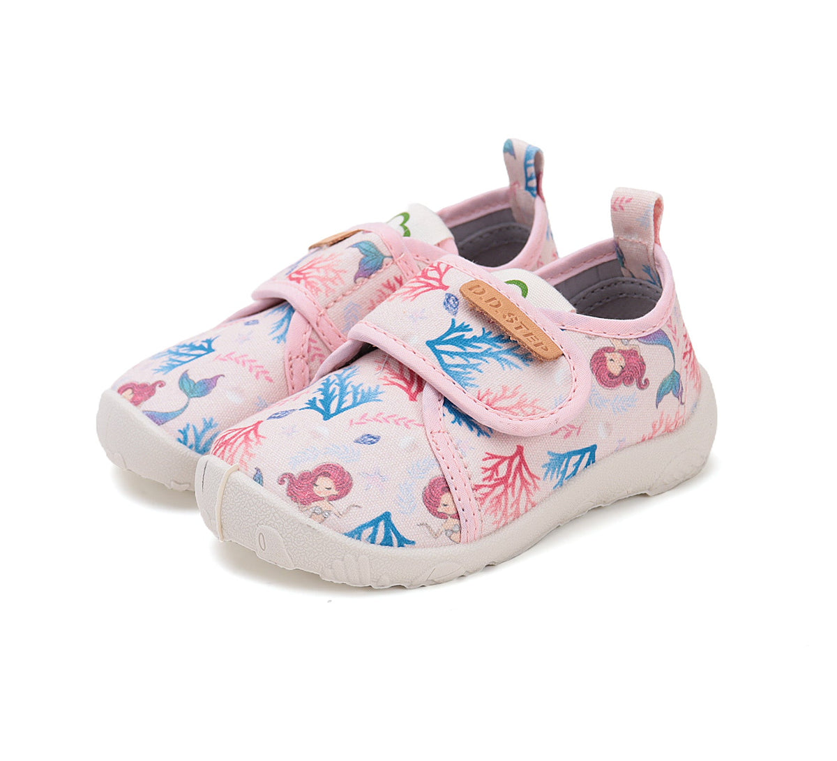 D.D.Step pantofi fete Barefoot de interior din panza 20-31 Baby Pink sirena Imagine principală a produsului