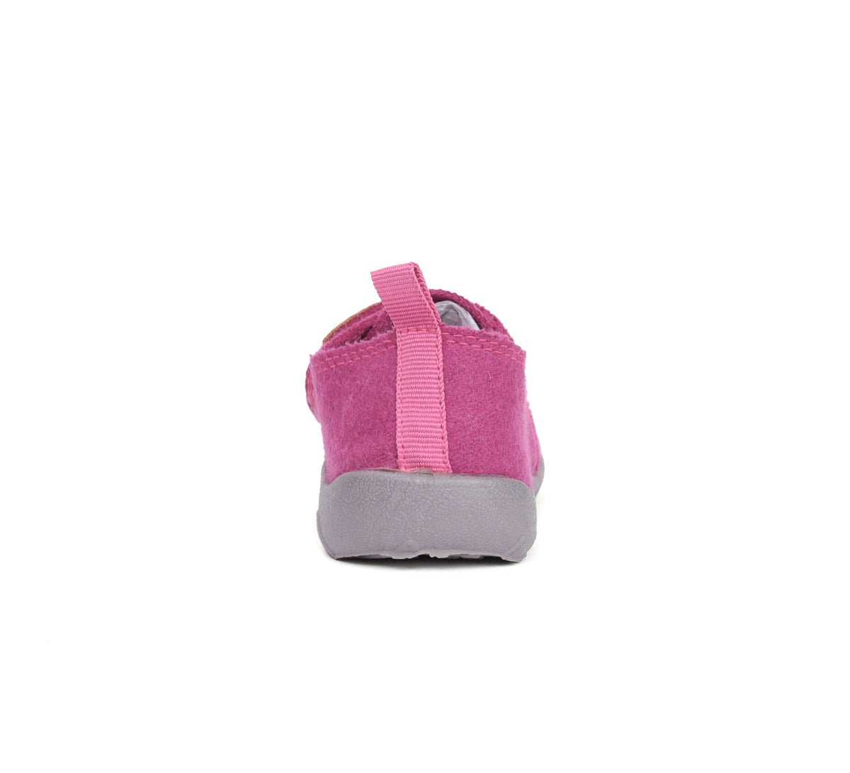 D.D.Step pantofi fete Barefoot de interior din panza 20-25 Dark Pink cu urs polar