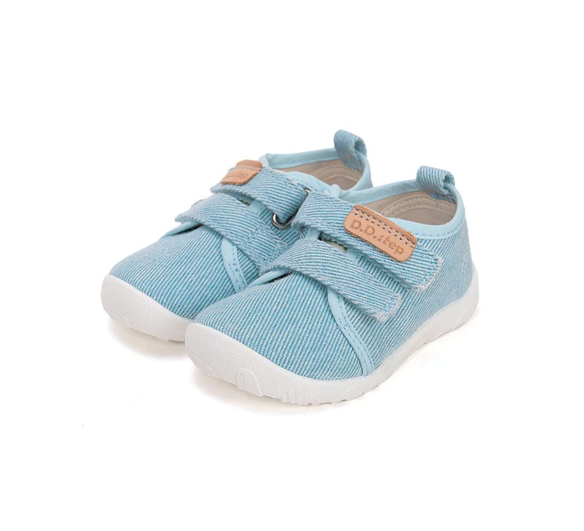 D.D.Step pantofi baieti Barefoot de interior din panza 20-31 Oceanic simplu