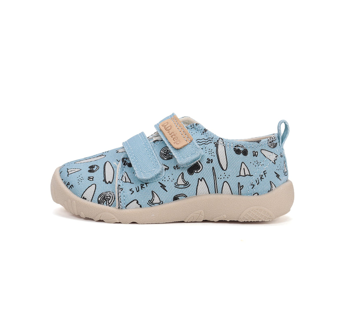 D.D.Step pantofi baieti Barefoot de interior din panza 20-31 Turquise surf