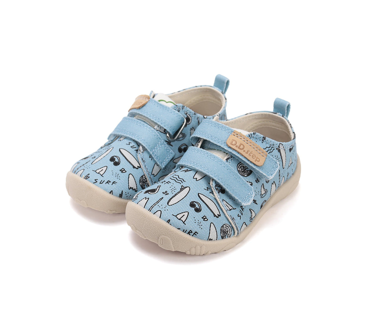 D.D.Step pantofi baieti Barefoot de interior din panza 20-31 Turquise surf Imagine principală a produsului