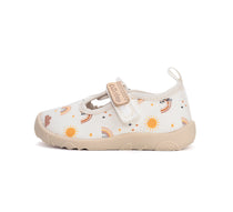 D.D.Step kivágott vászon Barefoot lánycipő, benti használatra 20-31 White szivárvány