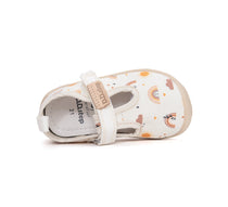 D.D.Step kivágott vászon Barefoot lánycipő, benti használatra 20-31 White szivárvány