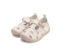 D.D.Step kivágott vászon Barefoot lánycipő, benti használatra 20-31 White szivárvány
