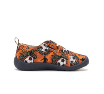 D.D.Step pantofi baieti Barefoot de interior din panza 20-31 Orange cu minge