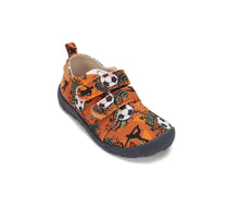 D.D.Step pantofi baieti Barefoot de interior din panza 20-31 Orange cu minge