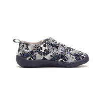 D.D.Step pantofi baieti Barefoot de interior din panza 20-31 Dove Grey cu minge