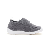 D.D.Step pantofi baieti Barefoot de interior din panza 20-25 Dove Grey cu elefant