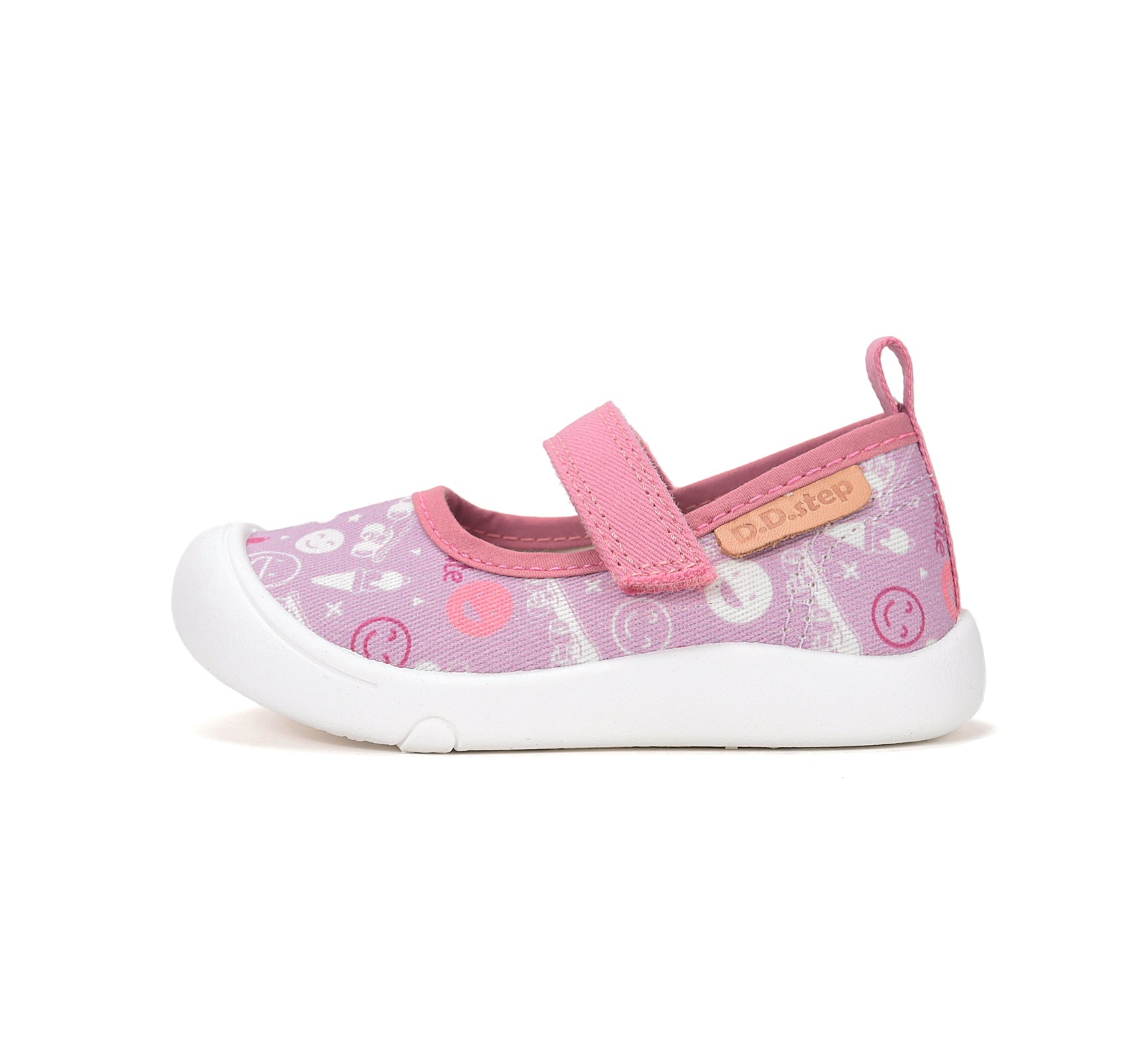 D.D.Step tenisi fete decupati din panza 28-33 Daisy Pink Skate Imagine secundară a produsului