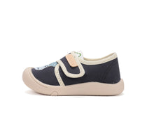 D.D.Step tenisi baieti din panza 22-27 Royal Blue cu Hippo