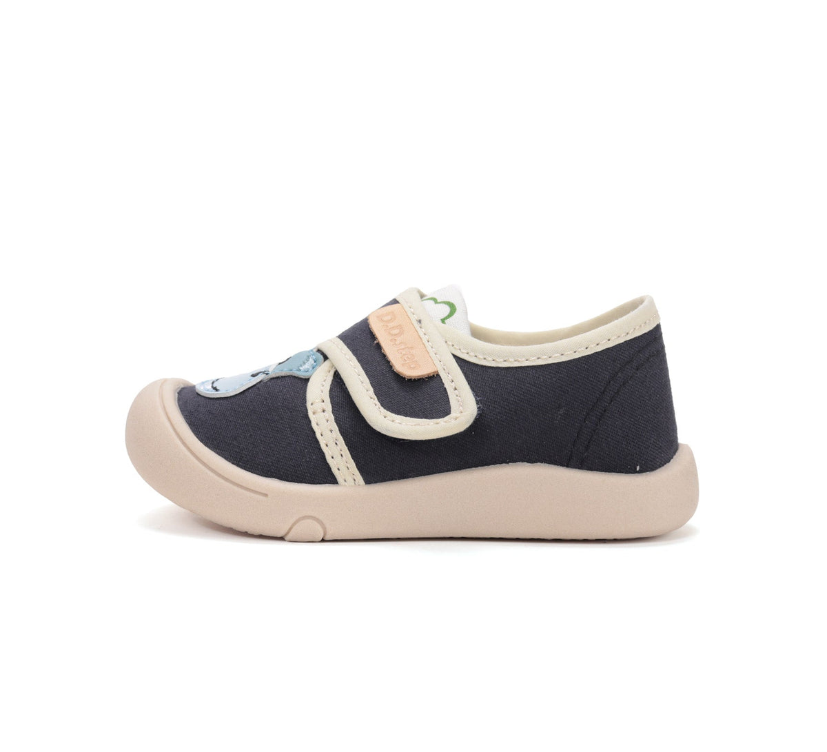 D.D.Step tenisi baieti din panza 22-27 Royal Blue cu Hippo