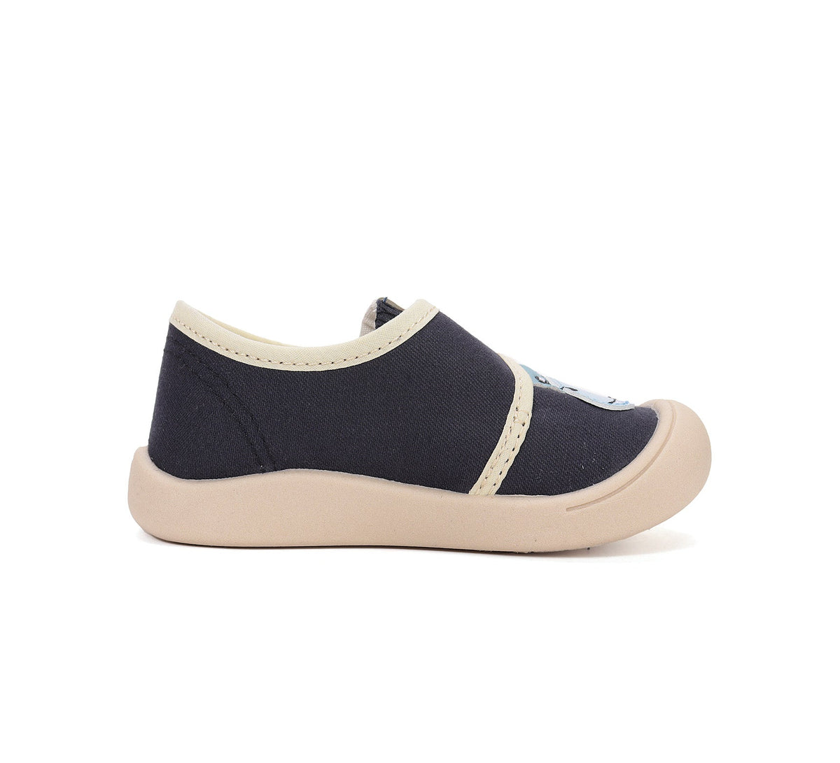 D.D.Step tenisi baieti din panza 22-27 Royal Blue cu Hippo