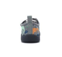 D.D.Step tenisi baieti din panza 22-33 Marine Grey cu dinozauri