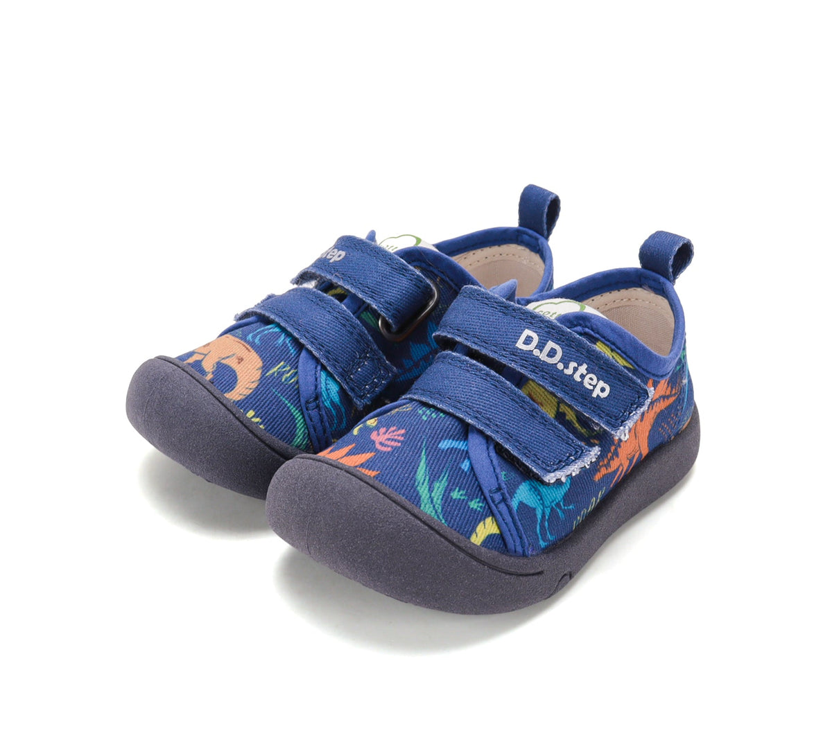 D.D.Step tenisi baieti din panza 22-33 Marine cu dinozauri