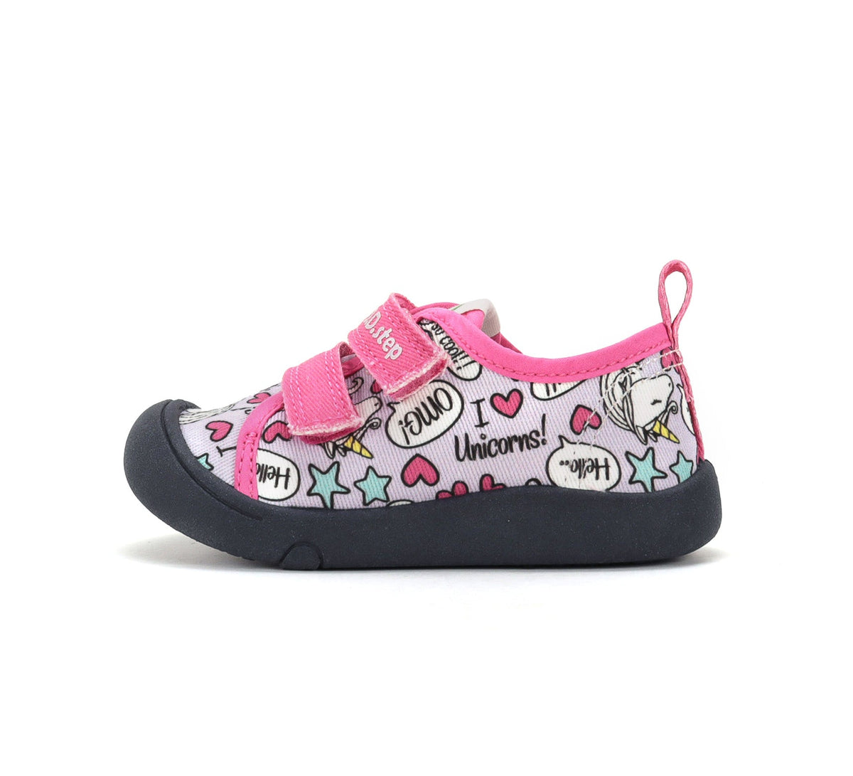 D.D.Step tenisi fete din panza 22-33 Lila cu unicorn