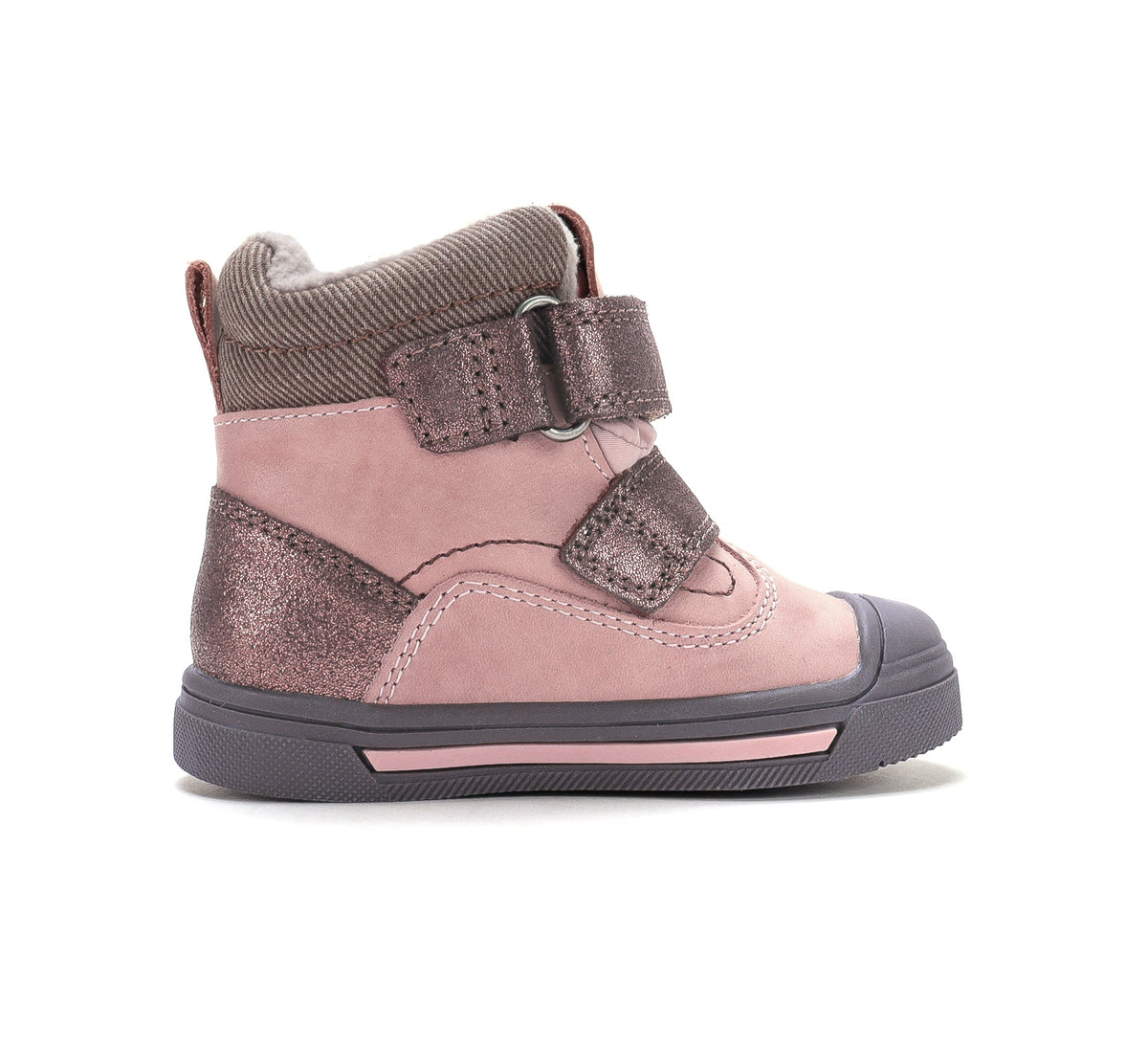 D.D.Step pantofi fete Ponte20 supinati imblaniti 22-33 Rose Gold cu maro