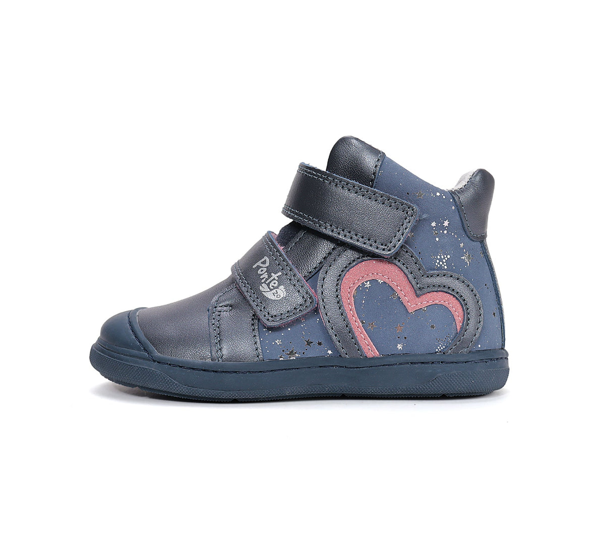 D.D.Step pantofi fete Ponte20 supinati 22-33 Cobalt cu inimioare
