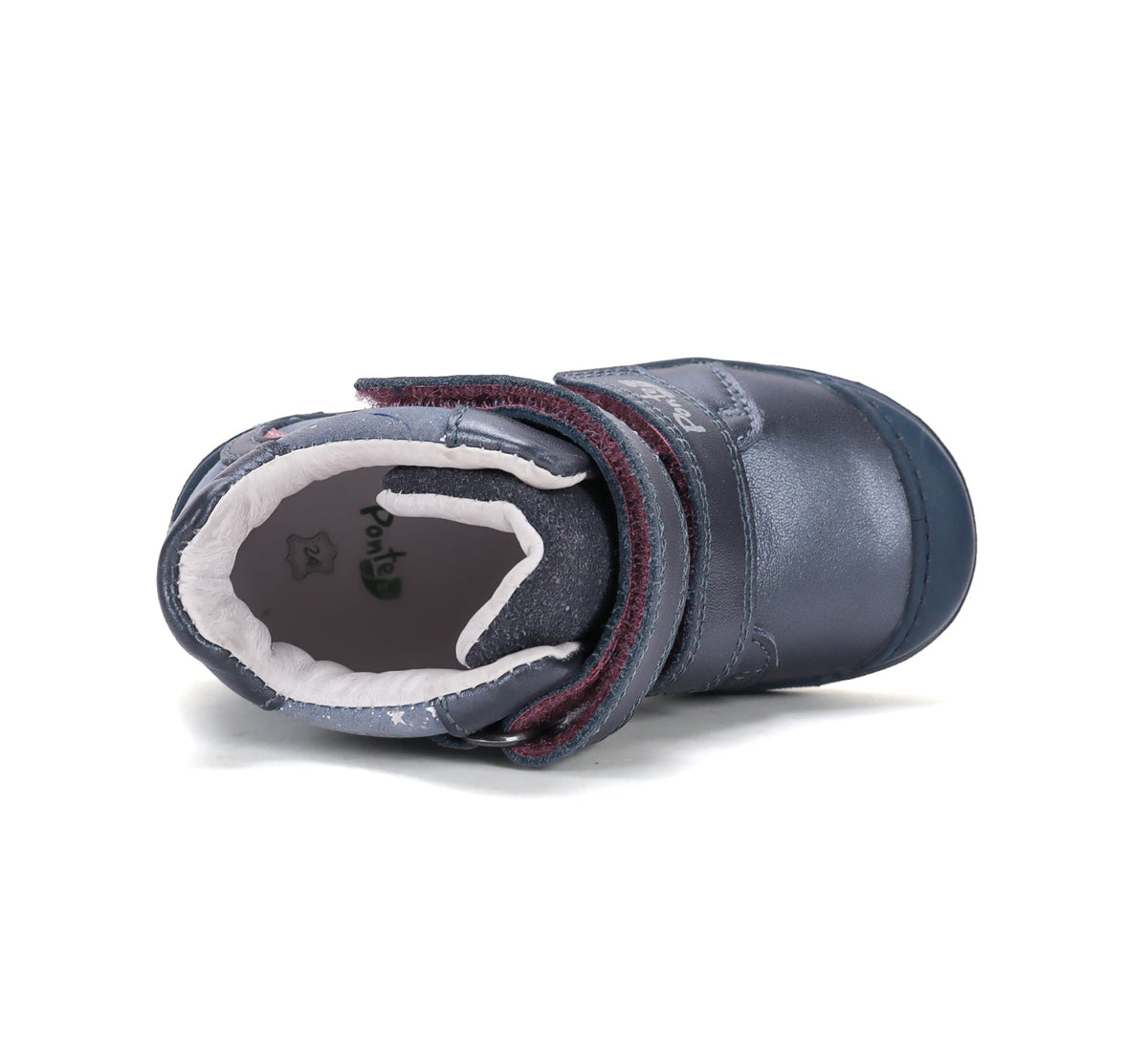 D.D.Step pantofi fete Ponte20 supinati 22-33 Cobalt cu inimioare